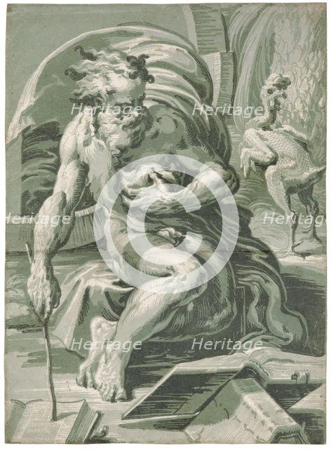 Diogenes, after 1527. Creator: Ugo da Carpi (1480-1532).