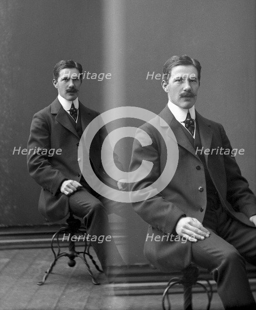 Double exposured portrait of a man, Landskrona, Sweden, 1910. Artist: Unknown