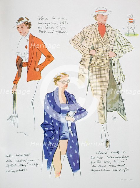 Fashion illustration, 1935. Artist: Unknown