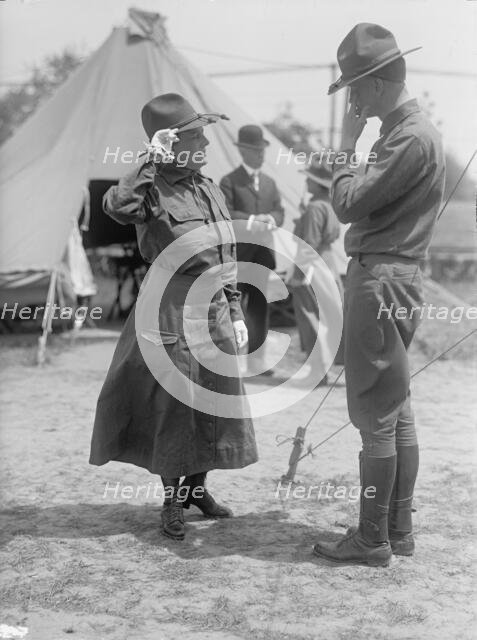 Woman's National Service School, Under Woman's Section, Navy League, Mrs. Burdett, 1917. Creator: Harris & Ewing.