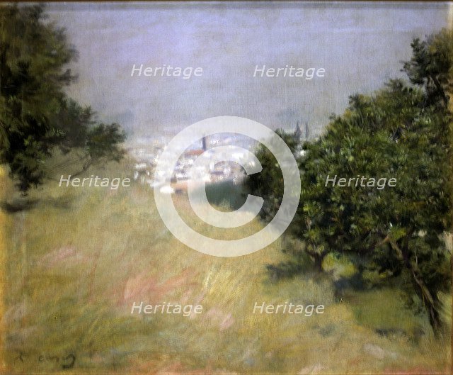  'View of Barcelona' 1894, oil Painting by Ramon Casas.