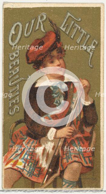 From the Girls and Children series (N58) promoting Our Little Beauties Cigarettes for Alle..., 1887. Creator: Allen & Ginter.