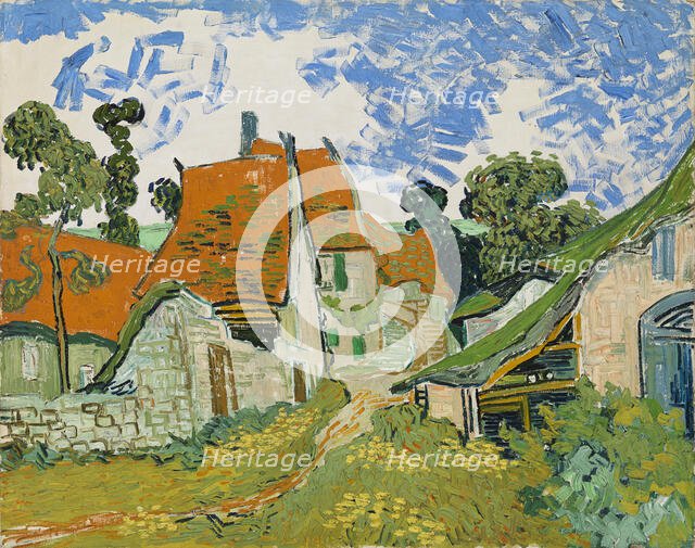 Street in Auvers-sur-Oise; Village Street; Road at Auvers, 1890. Creator: Vincent van Gogh.
