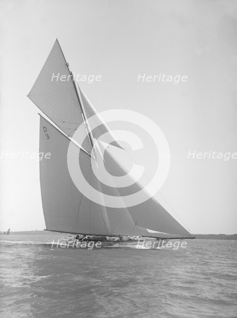 The magnificent 15 Metre sailing yacht 'Jeano', 1911. Creator: Kirk & Sons of Cowes.