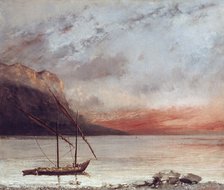 Sunset over Lake Leman, 1874.