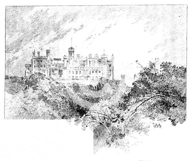Belvoir Castle, view from the Duke’s Walk, 1890. Creator: Unknown.