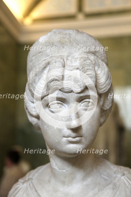 Portrait bust of Lucilla, wife of the Roman Emperor Lucius Verus, c160-c170. Artist: Unknown