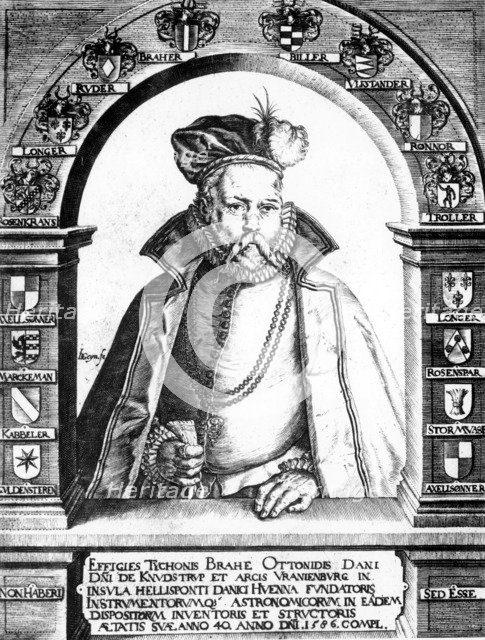 Tycho Brahe, Danish astronomer, c1586. Artist: Unknown