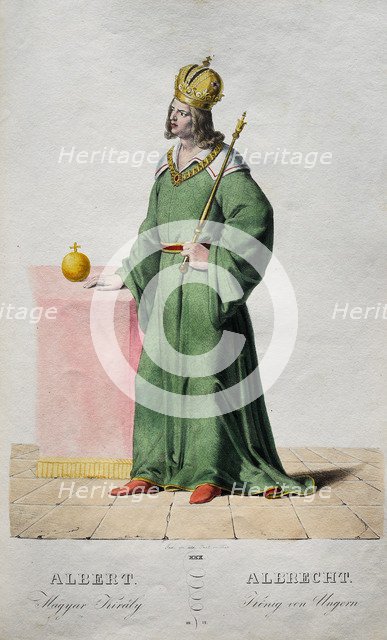 Albert the Magnanimous (1397-1439), King of Hungary and Croatia, 1828. Artist: Kriehuber, Josef (1800-1876)