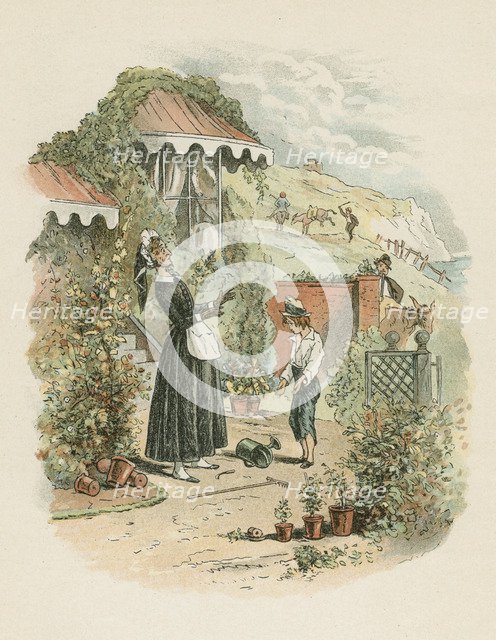 Scene from David Copperfield by Charles Dickens, 1849-1850. Artist: Hablot Knight Browne