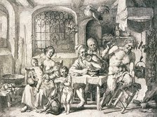 Satyr and Peasants, 1739. Creator: Christian Wilhelm Ernst Dietrich.