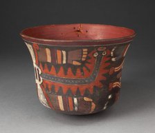 Vessel with Feline Supernaturals with Striped Arms, likely Pampas Cats, 180 B.C./A.D. 500. Creator: Unknown.