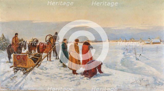 A Homage to the Monastery on the River Volga. Creator: Pavlov, Vasily Ivanovich (1861-?).