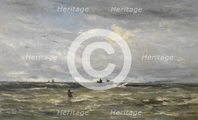 Weigh Anchor, c1860-1910. Creator: Hendrik Willem Mesdag.