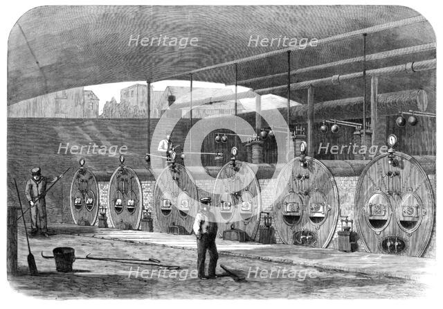 The International Exhibition: range of boilers for supplying steam to machinery in the..., 1862. Creator: Unknown.