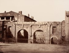 Nimes, Porte d'Auguste, ca. 1864. Creator: Edouard Baldus.