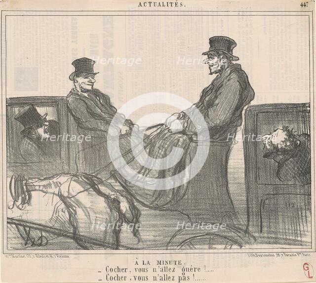 A la minute, 19th century. Creator: Honore Daumier.