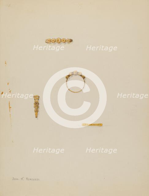 Topaz Ring, c. 1938. Creator: John H. Tercuzzi.