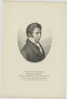Portrait of Joseph Louis Gay-Lussac (1778-1850), c. 1824. Creator: Anonymous.