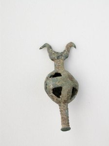 Double Birds on Openwork Sphere with Post, Geometric Period (800-600 BCE). Creator: Unknown.