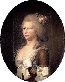 Portrait of Louise Auguste of Denmark (1771-1843) , 1784. Creator: Juel, Jens (1745-1802).