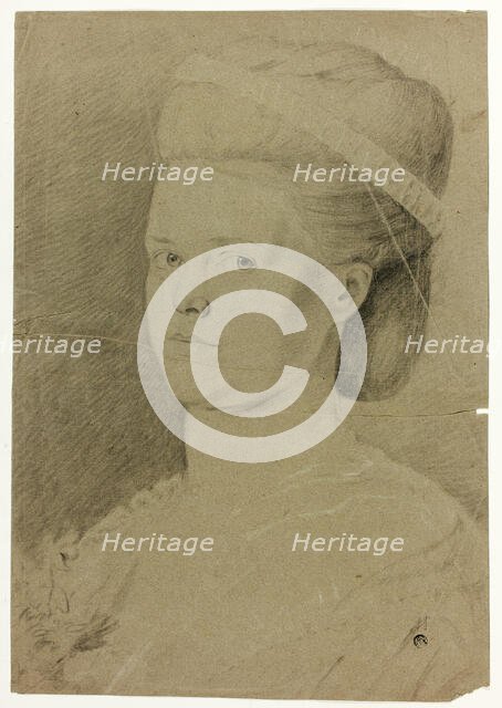 Portrait Bust of Young Woman, n.d. Creator: Francis Cotes.