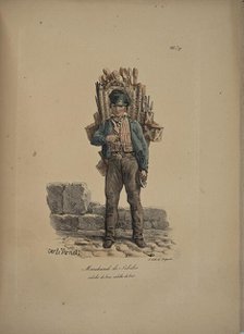 Bowl seller. From the Series "Cris de Paris" (The Cries of Paris), 1815. Creator: Vernet, Carle (1758-1836).