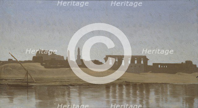 View of the Nile at Luxor, 1857. Artist: Jean-Leon Gerome.