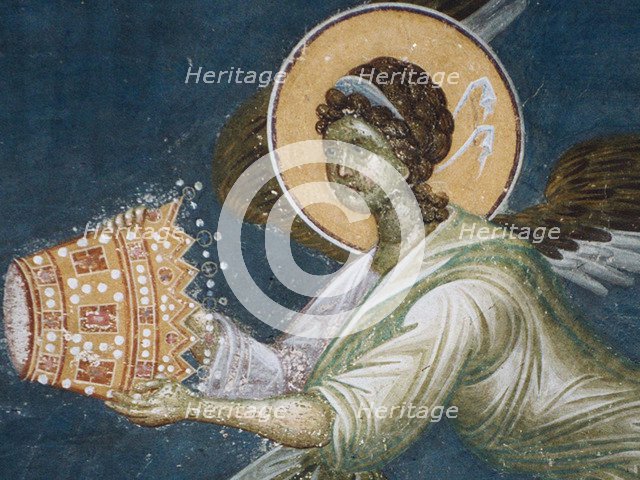 Angel with the crown, 1321-1322. Artist: Anonymous  