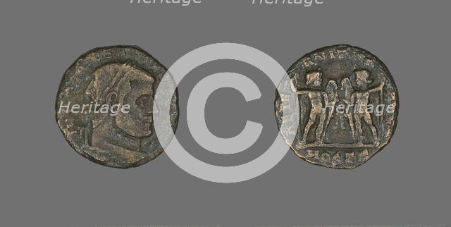 Coin Portraying Emperor Maxentius, 306-312. Creator: Unknown.