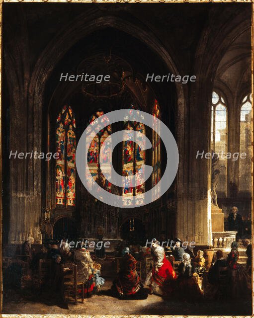 The chapel of the Virgin at Saint-Gervais-Saint-Protais church, c1860. Creator: Unknown.