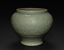 Jar: Celadon Ware, Ming dynasty (1368-1644). Creator: Unknown.