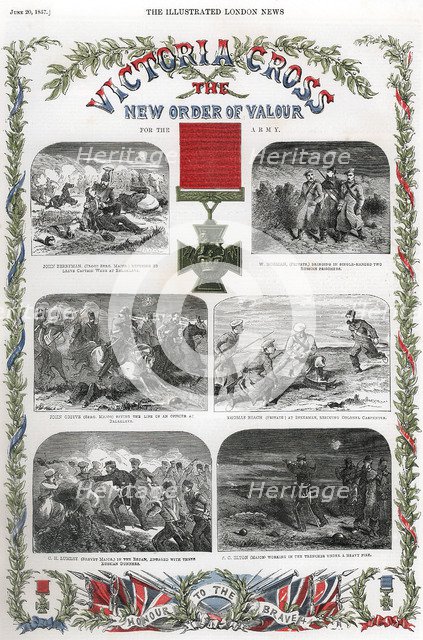 Victoria Cross, British award for gallantry, 1857. Artist: Unknown