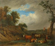 Herdsmen with their cattle, 1651. Creator: Unknown.