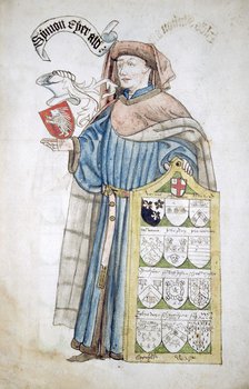 Simon Eyre, Lord Mayor of London 1445-1446, in aldermanic robes, c1450. Artist: Roger Leigh