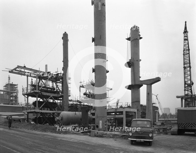 Coleshill Gas Works under construction, Warwickshire, 1962.  Artist: Michael Walters