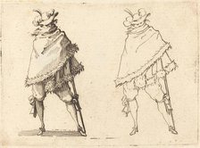 Man Wrapped in His Mantle, c. 1617. Creator: Jacques Callot.