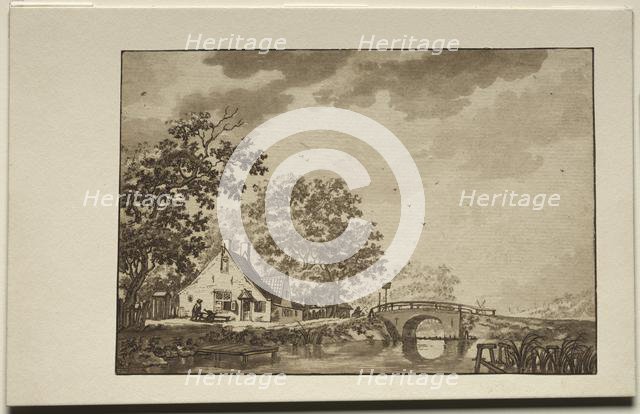 Landscape with Cottage and Bridge, 1700s?. Creator: Unknown.