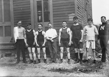 Trainer Hayes; Warnes; Allen; Sec'y Calver; Spenceley; Parks; Erskine..., between c1910 and c1915. Creator: Bain News Service.
