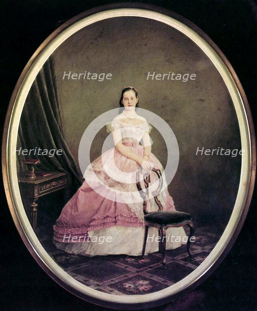 Portrait of Grand Duchess Maria Alexandrovna of Russia, (1853-1920), 1860s-1870s. Artist: Charles Bergamasco