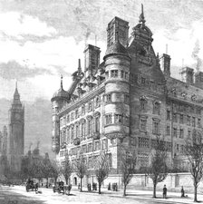 ''The New Police Offices on the Victoria Embankment', 1890. Creator: Unknown.