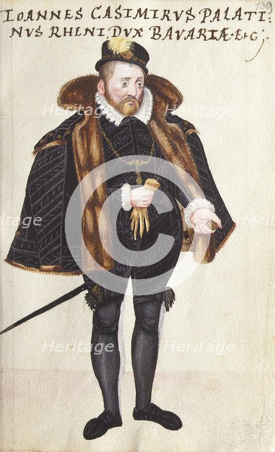 Prince John Casimir of the Palatinate-Simmern (1543-1592) From Thesaurus picturarum, 1564-1606 .