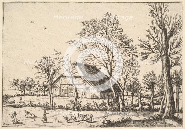 Farm, from The Small Landscapes, 1559-61. Creator: Johannes van Doetecum I.