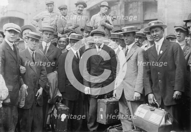 Olympic athletes arrive. Thos. H. Lilley, Andrew Sockalexis, 1912. Creator: Bain News Service.