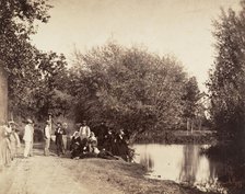 Scène près d'un étang au moulin du Petit-Mourmelon, 1857. Creator: Gustave Le Gray.