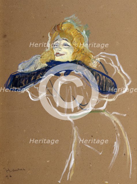 'The Singer Yvette Guilbert', 1894.  Artist: Henri de Toulouse-Lautrec