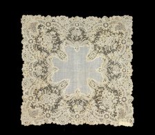 Handkerchief, Belgian, 1870-80. Creator: Unknown.