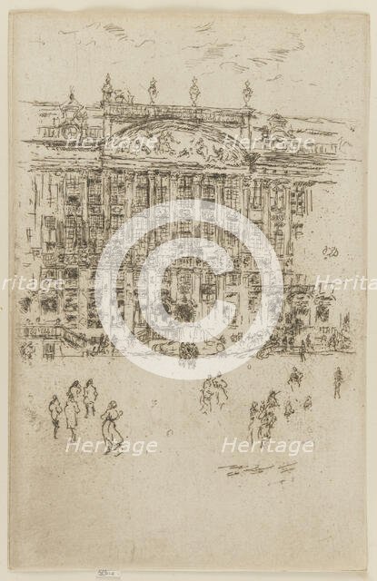 Grand' Place, Brussels, 1887. Creator: James Abbott McNeill Whistler.