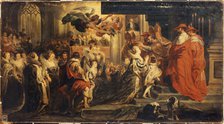 Coronation of Marie de Medici, May 13, 1610, c1835. Creators: Alexandre-Marie Colin, Peter Paul Rubens.