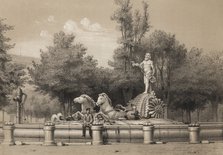 Fountain of Neptune, made between 1780 and 1784 by Juan Pascual de Mena, carved in white marble f…